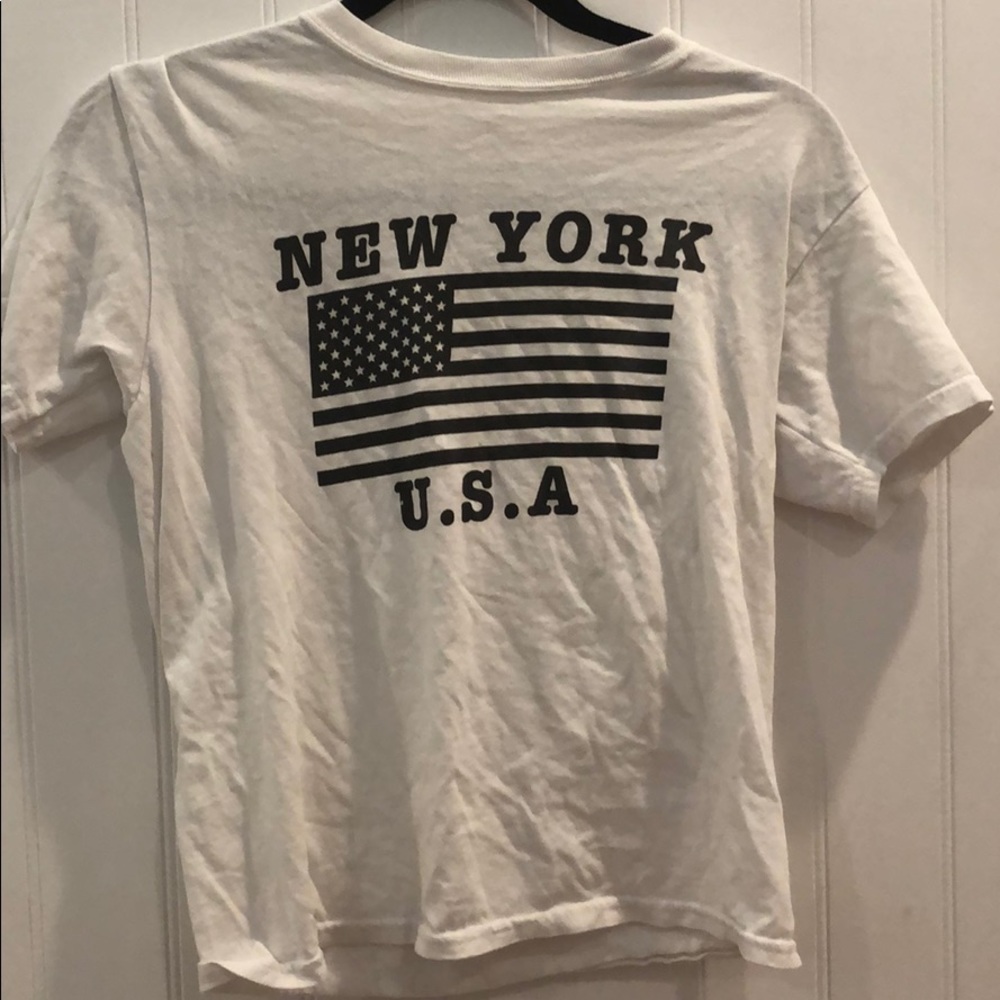 Brandy Melville white graphic shirt